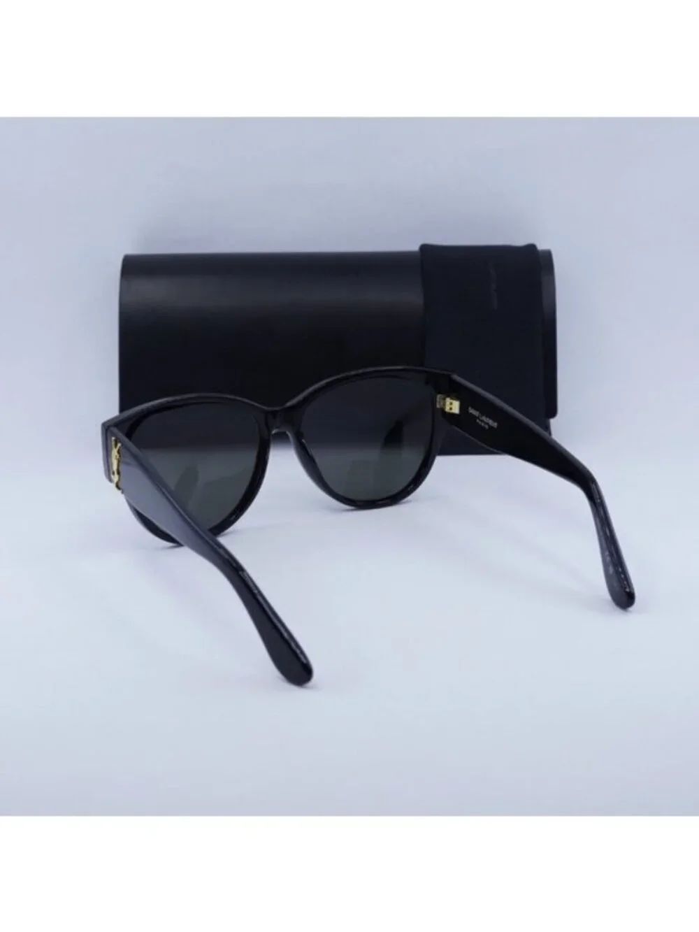 Saint Laurent SLM3 002 Cat Eye Sunglasses - Black / Grey